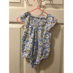 18 month blue floral Bubble romper